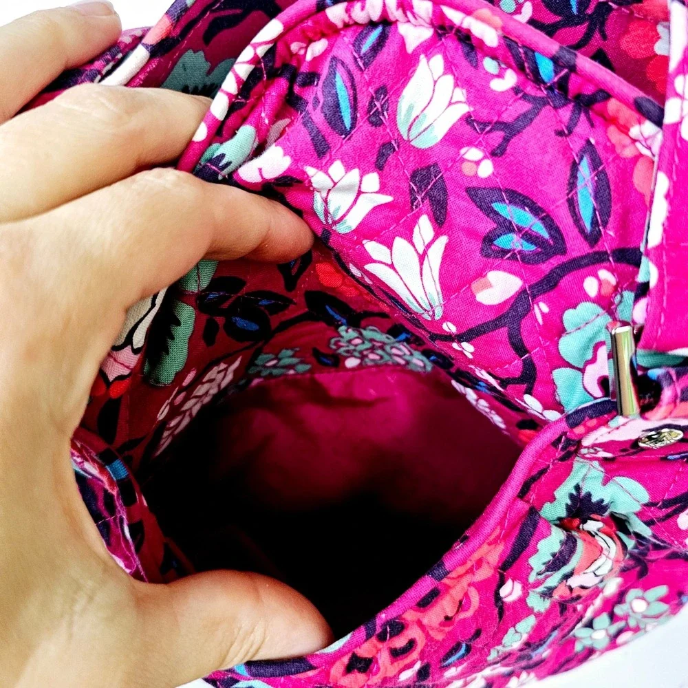 Vera Bradley Floral Quilted Shoulder Bag Pink‎ Cottagecore Preppy Pixie Blooms